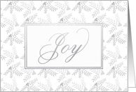 Joyful Holiday, Joy, Faux Silver, Lettering card
