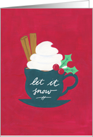 Christmas Teacup, Let It Snow card