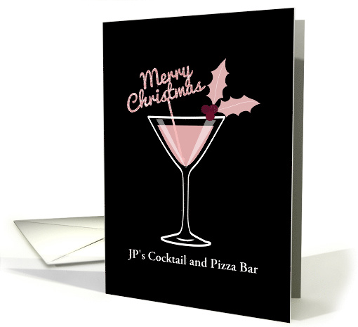 Christmas Cocktail, Pink, Business, For Friend card (1482090)
