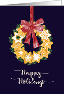 Pepparkakor Christmas, Gingerbread Wreath, Opulence, card