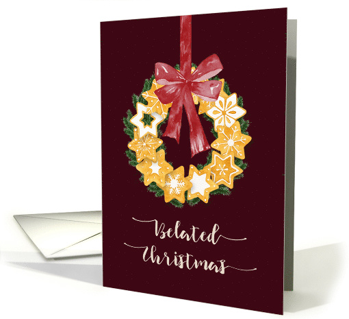 Belated Christmas, Gingerbread Wreath card (1493264)