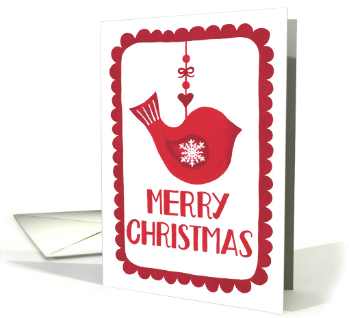 Merry Christmas, Bird, Ornament, Snowflake, Hygge card (1521860)