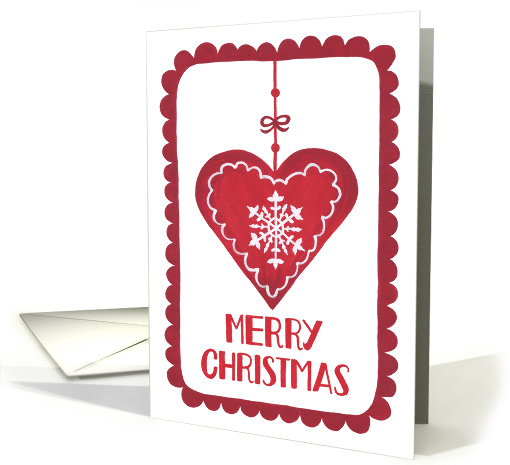Merry Christmas, Heart, Ornament, Snowflake, Hygge card (1521968)