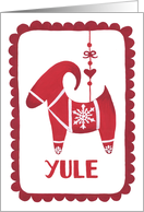 Yule, Solstice, Yule Goat, Ornament, Snowflake, Hygge, Folk Art card