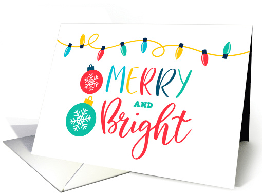 Merry and Bright, Christmas Lights, Christmas Ornaments card (1576144)