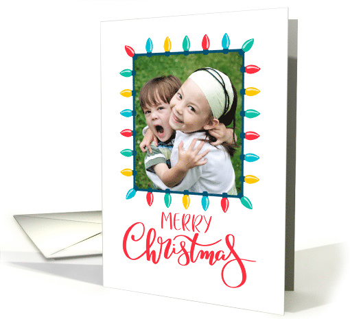 Merry Christmas, Christmas Lights, Photo card (1578076)