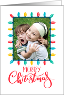 Merry Christmas, Christmas Lights, Photo card