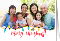 Merry Christmas, Christmas Lights, Photo card