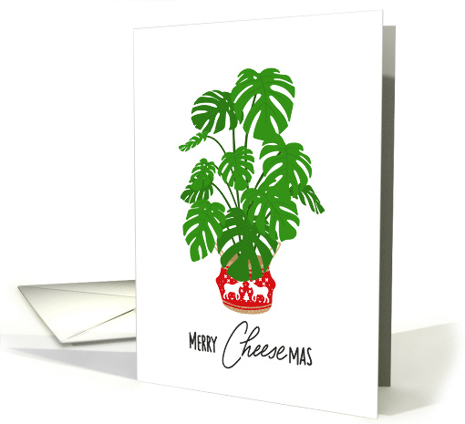 Merry Cheesemas, Swiss Cheese Plant, Monstera Deliciosa, Plant card