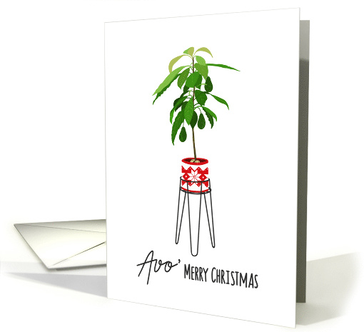 Avo Merry Christmas, Avocado, Plant card (1578898)