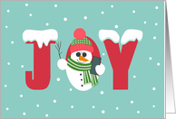 Joy, Christmas, Cool Snowman, Selfie, Selfie Christmas card