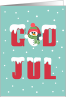 God Jul, Swedish, Selfie Snowman card