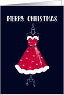 Merry Christmas, Christmas dress on mannequin, Fashion, Stylish card