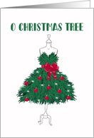 Merry Christmas, Christmas Tree dress on mannequin, Fashion, Stylish card