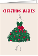 Christmas Wishes, Christmas Tree skirt on mannequin, Fashion, Stylish card