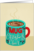 Coffee Mug, Christmas Cheer, Vintage, Retro card