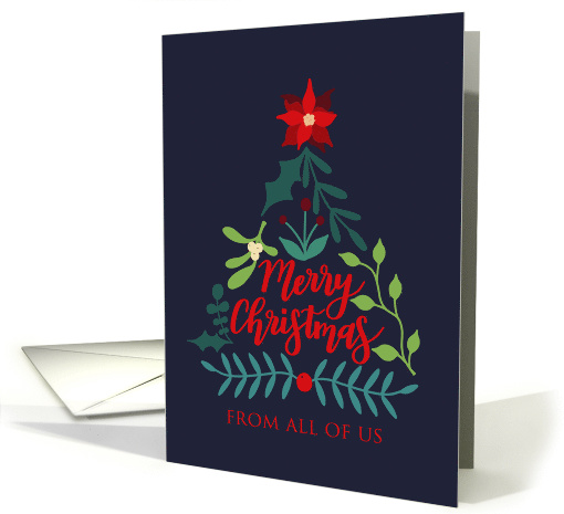 Business Merry Christmas, Christmas Tree, From All of Us card