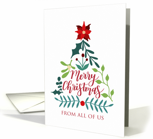 Business Merry Christmas, Christmas Tree, From All of Us card