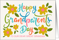 OUR Great Grandma Happy Grandparents Day with Flowers card