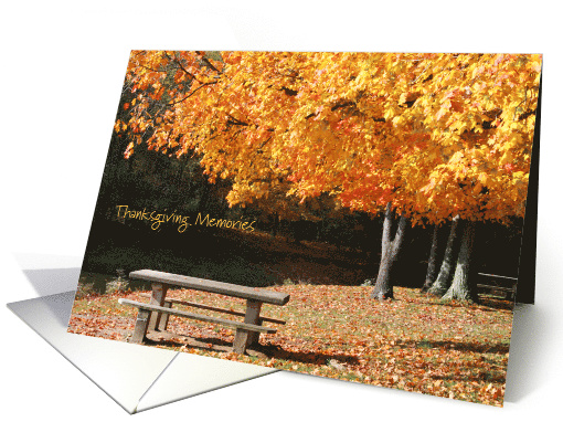 Thanksgiving In Remembrance of Loved One Autumn Trees card (1499938)