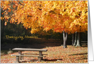 Thanksgiving In Remembrance of Loved One Autumn Trees card
