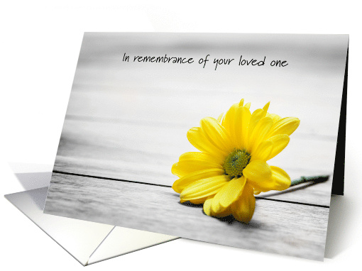 Easter in Remembrance of Loved One Yellow Flower card (1500338)