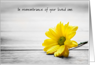 Easter in Remembrance of Loved One Yellow Flower card