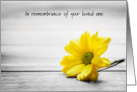 Easter in Remembrance of Loved One Yellow Flower card