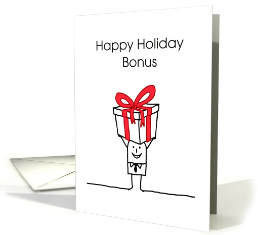 Christmas Business Employee Happy Holiday Bonus card (1503848)