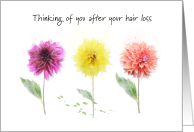 Thinking of You Cancer Hair Loss Colorful Flowers card