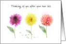 Thinking of You Cancer Hair Loss Colorful Flowers card