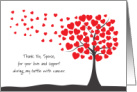 Thank You Spouse Cancer Battle Support Heart Tree card