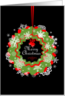 Merry Christmas, Organ Donor, Love & Compassion Wreath card