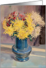 Chrysanthemum and Poppy Flowers for Birthday card