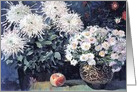 White Chrysanthemum Flowers for Birthday card