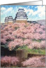 Japanese Castle and Cherry Blossom for Birthday card