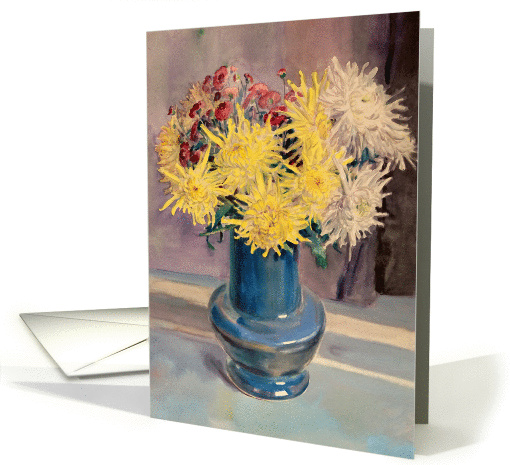 Chrysanthemum and Poppy Flowers for Birthday card (1460956)
