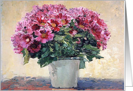 Red Chrysanthemum Flowers for Birthday card