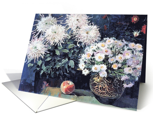 White Chrysanthemum Flowers for Birthday card (1470118)