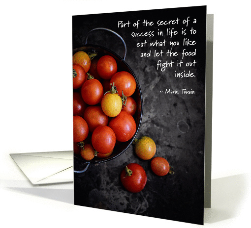 Funny Veggie Lovers Bowl of Fresh Tomato card (1460516)