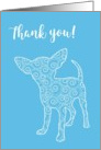 Thank You, Swirl Pattern Chihuahua card