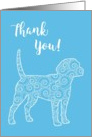 Thank You, Swirl Pattern Beagle card