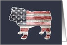 Patriotic English Bulldog, Blank card