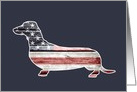 Patriotic Dachshund, Blank card