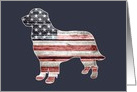 Patriotic Golden Retriever, Blank card