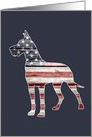 Patriotic Great Dane, Blank card