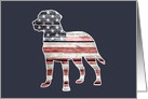 Patriotic Labrador Retriever, Blank card