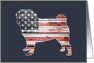 Patriotic Pug, Blank card