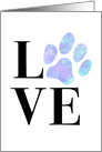 Congratulations on New Male Dog, Love with Blue Paw Print card