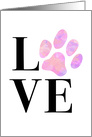 Congratulations on New Female Dog, Love with Blue Paw Print card